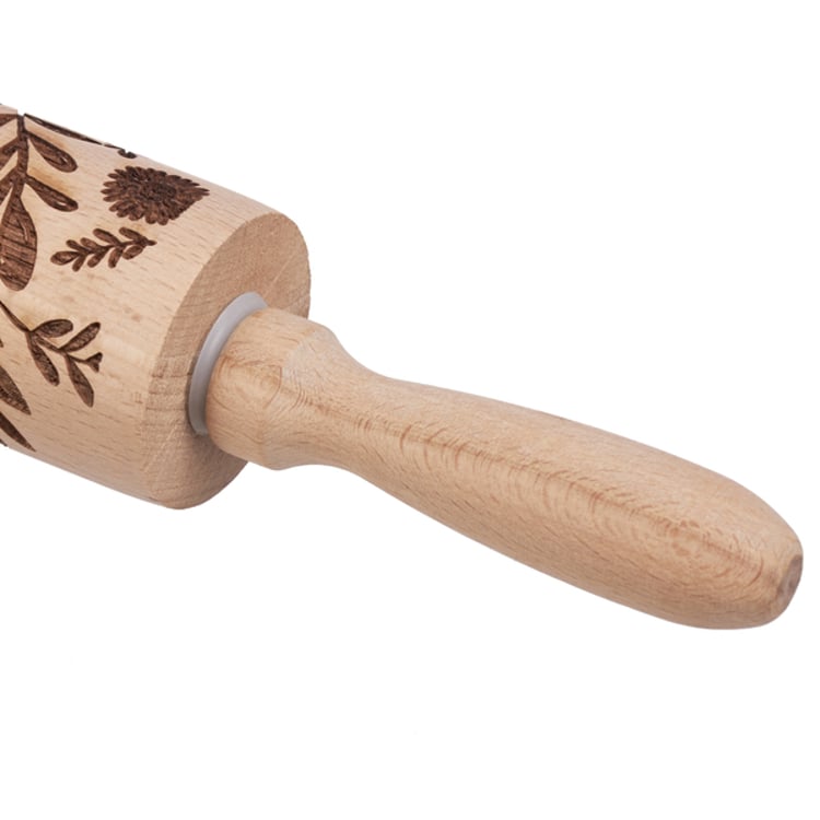 Primitives By Kathy Floral Embossed Rolling Pin