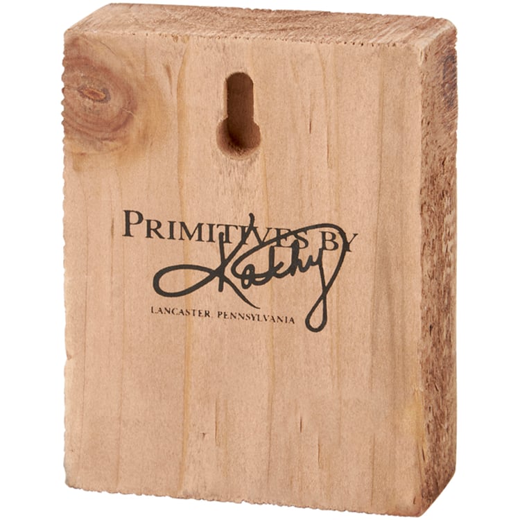 Primitives By Kathy Floral Goat Block Sign