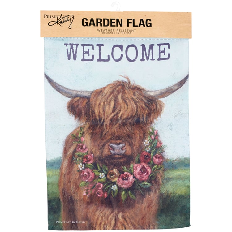 Primitives By Kathy Floral Highland Garden Flag