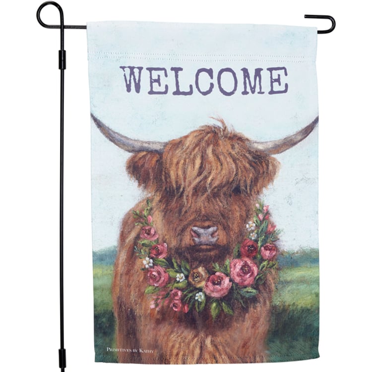 primitives by kathy Floral Highland Garden Flag