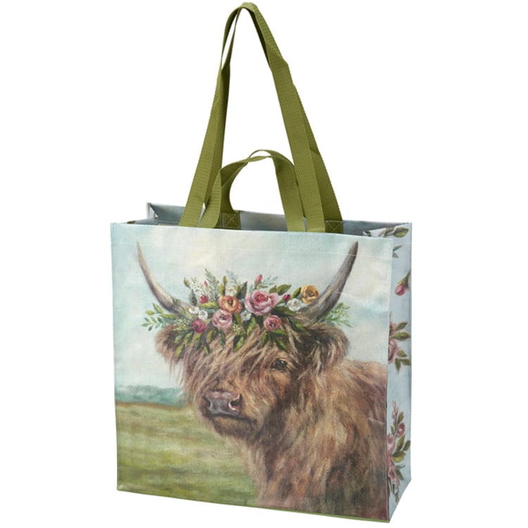 primitives by kathy Floral Highland Market Tote