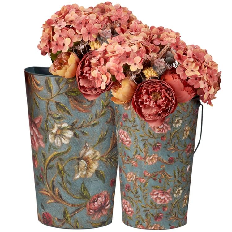 Primitives By Kathy Floral Nouveau Wall Bucket Set