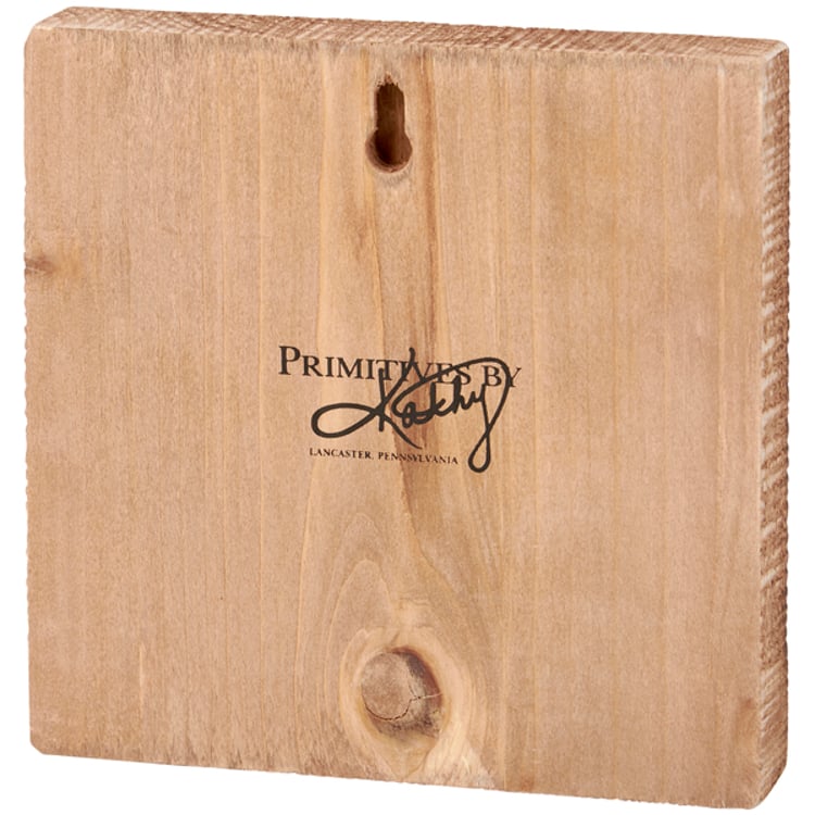 Primitives By Kathy Floral Pony Block Sign