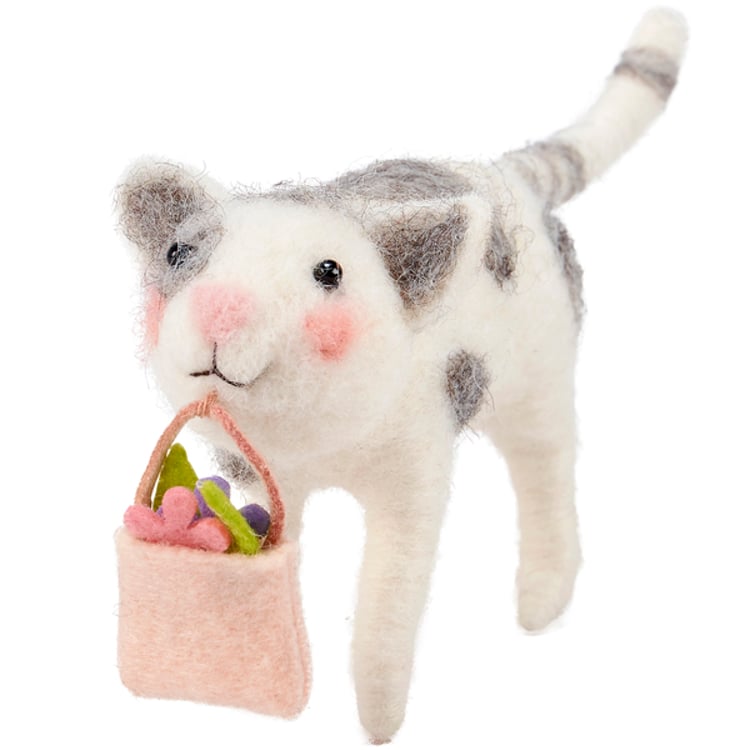 primitives by kathy Flower Bag Cat Critter