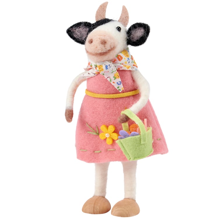 primitives by kathy Flower Basket Cow Critter