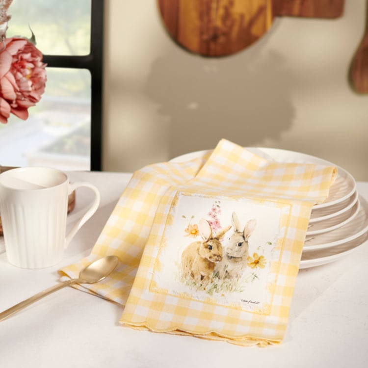 Primitives By Kathy Flower Bunnies Kitchen Towel