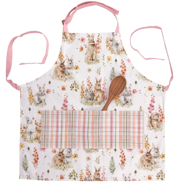 primitives by kathy Flower Bunny Apron