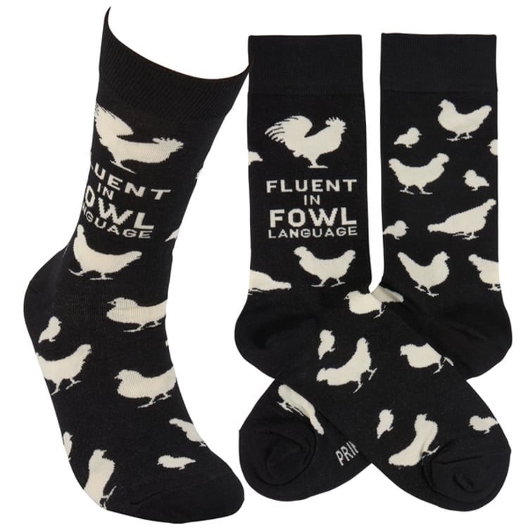 primitives by kathy Fluent In Fowl Language Socks