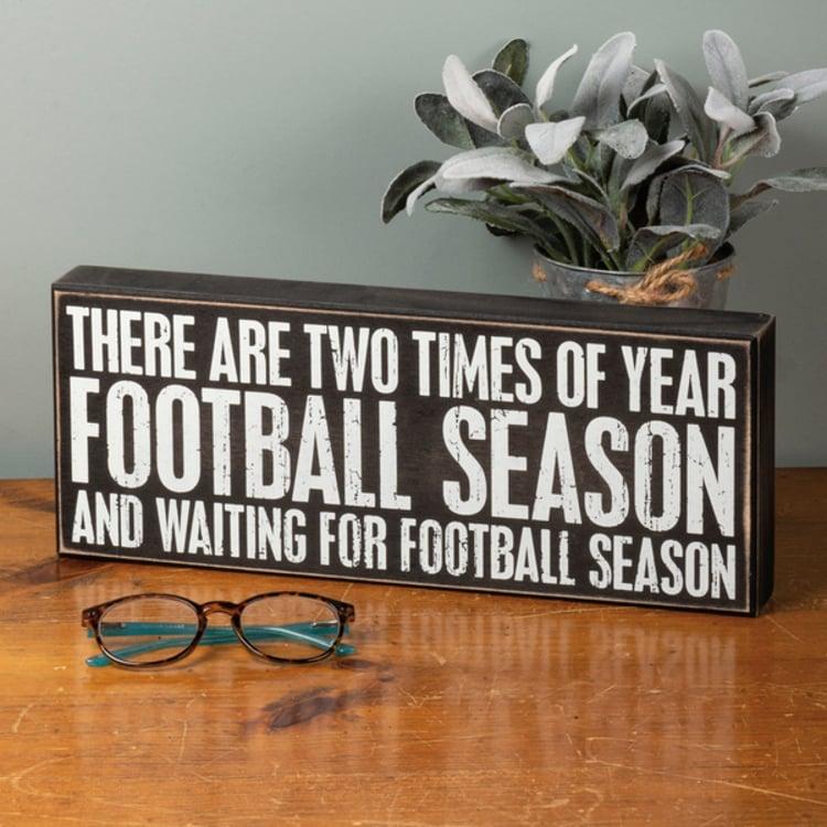 Primitives By Kathy Football Season Box Sign