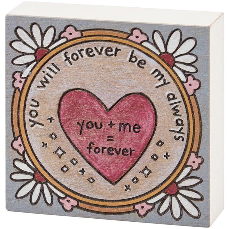 primitives by kathy Forever Block Sign