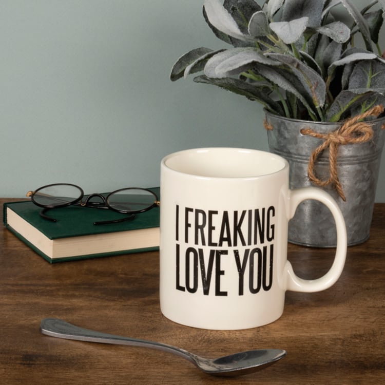 Primitives By Kathy Freaking Love You Mug