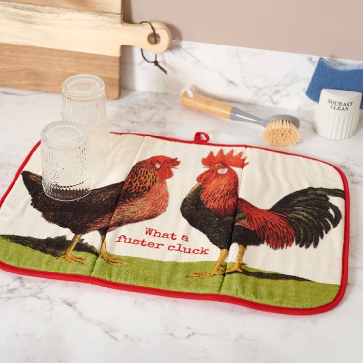 Primitives By Kathy Fuster Cluck Drying Mat