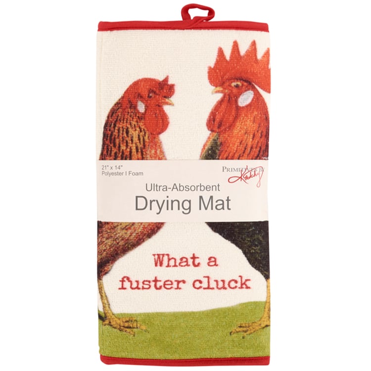 Primitives By Kathy Fuster Cluck Drying Mat