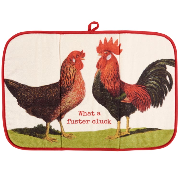 primitives by kathy Fuster Cluck Drying Mat