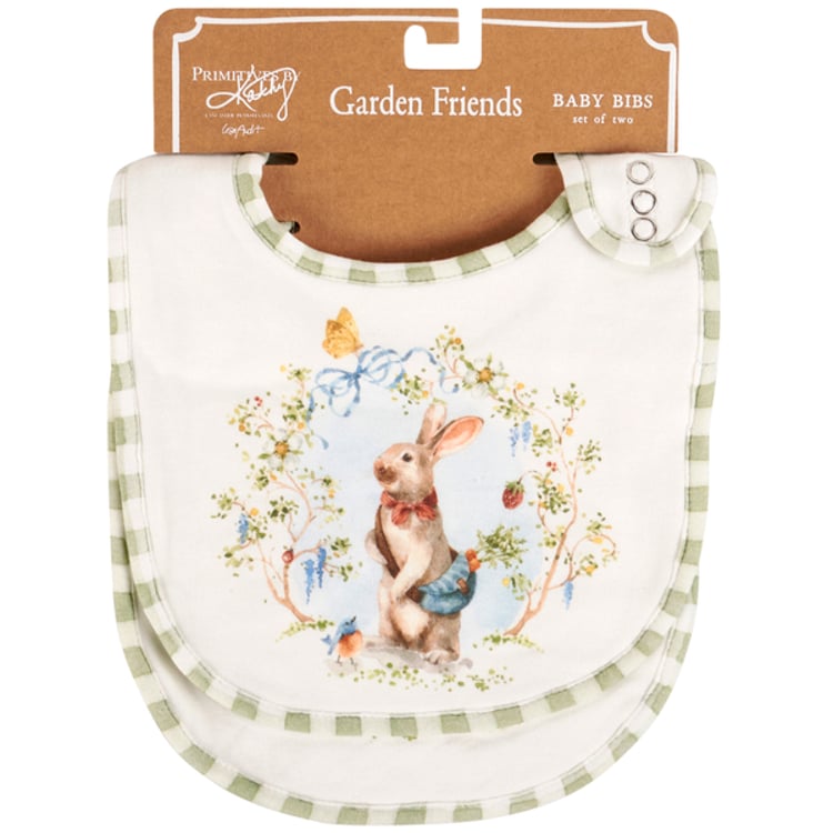 Primitives By Kathy Garden Friends Bib Set