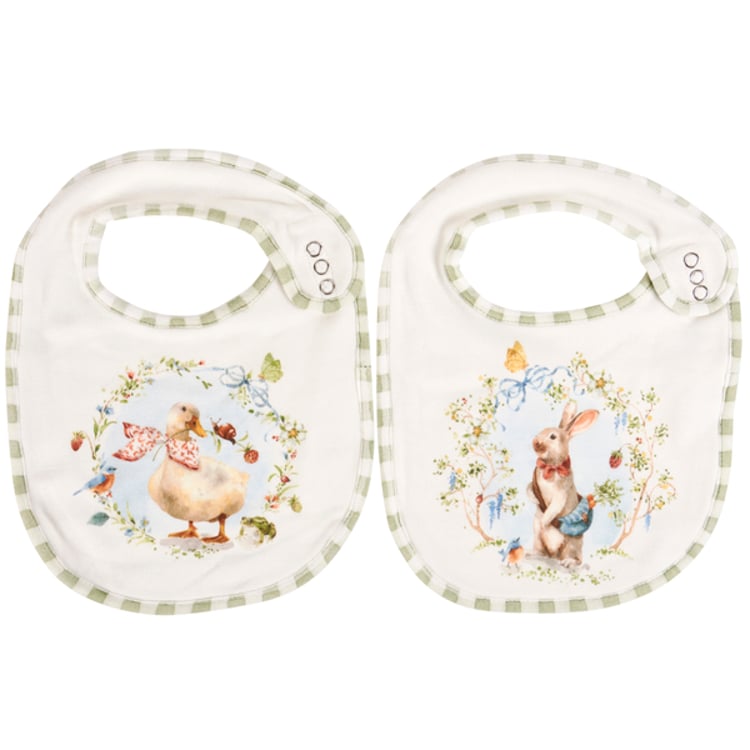 primitives by kathy Garden Friends Bib Set