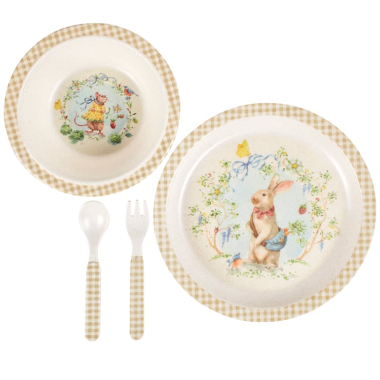 Primitives By Kathy Garden Friends Meal Set