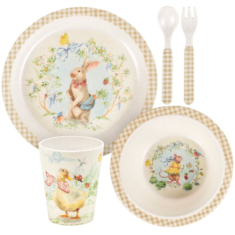 primitives by kathy Garden Friends Meal Set
