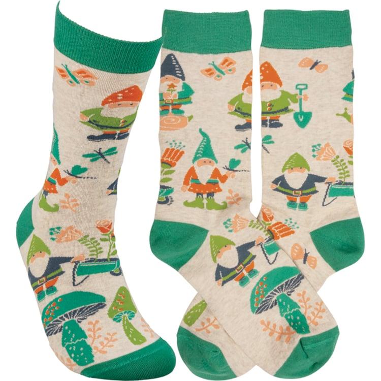 primitives by kathy Garden Gnome Socks
