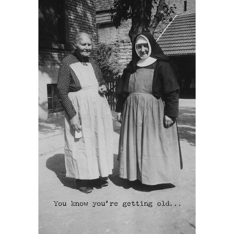 primitives by kathy Getting Old Greeting Card