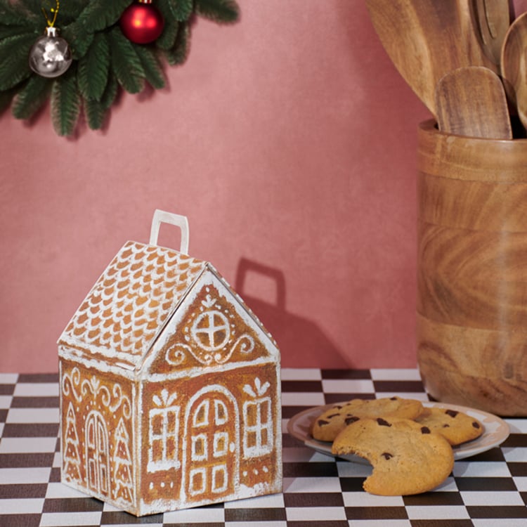 Primitives By Kathy Gingerbread House Treat Box