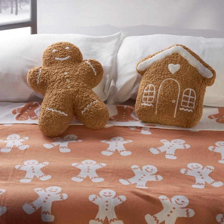 Primitives By Kathy Gingerbread Man Shaped Pillow