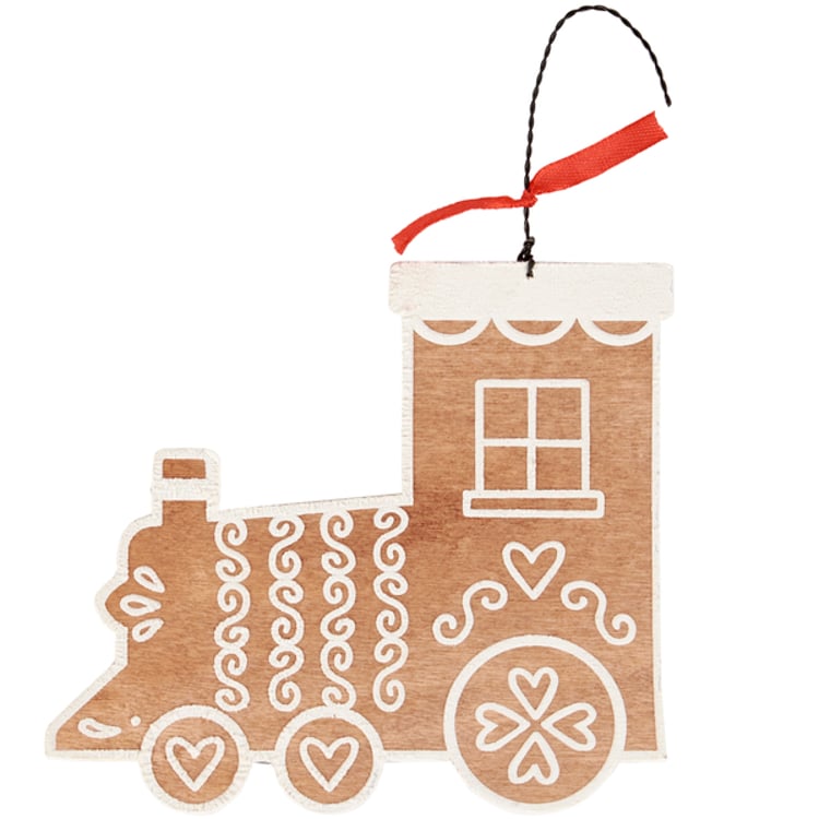 primitives by kathy Gingerbread Train Ornament