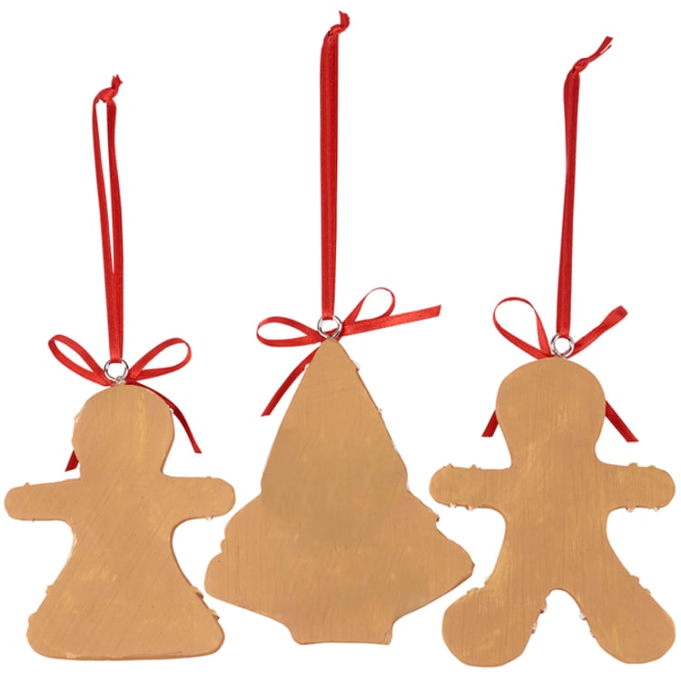 Primitives By Kathy Gingerbread Trio Ornament Set