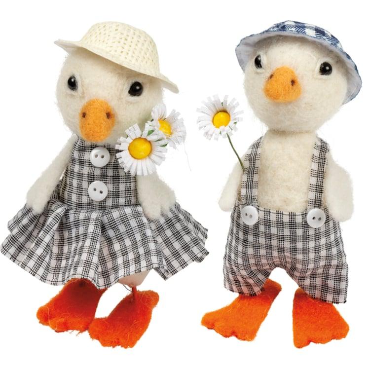 primitives by kathy Gingham Ducks Critter Set