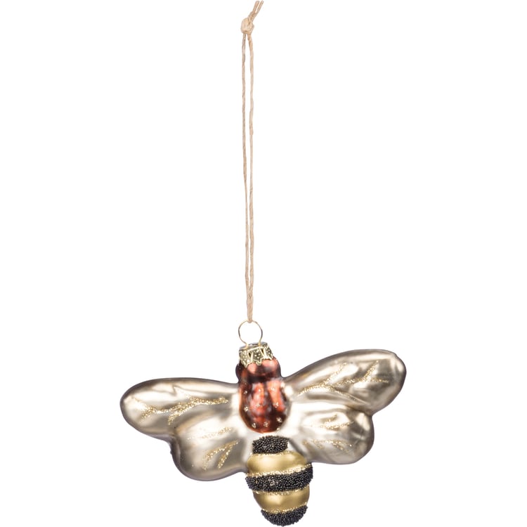 primitives by kathy Glass Bee Ornament