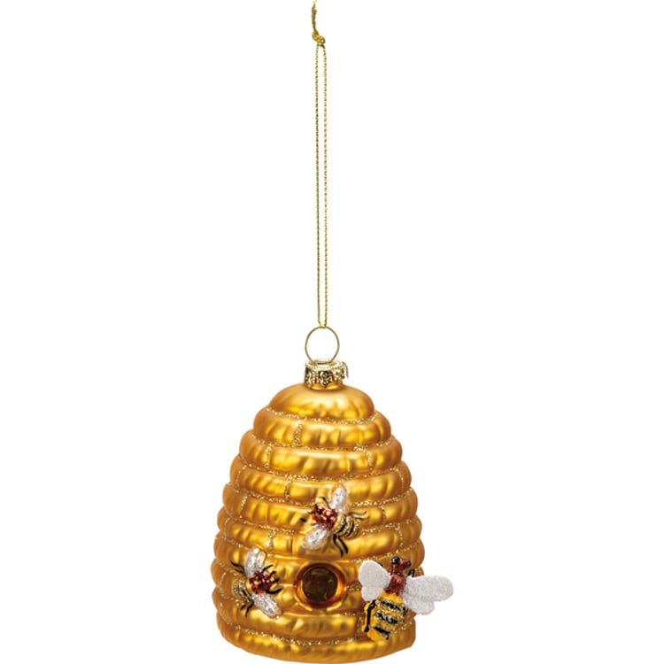 primitives by kathy Glass Beehive Ornament