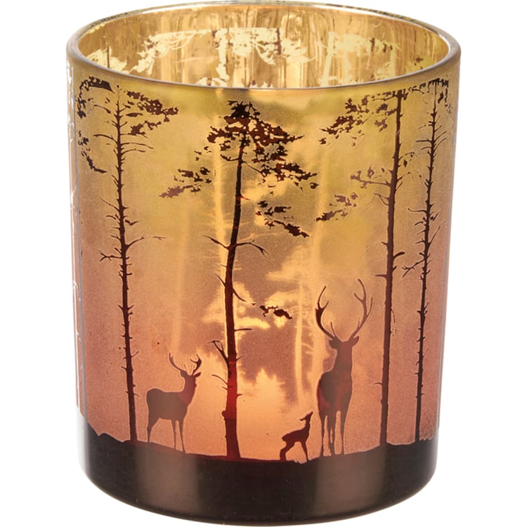 Primitives By Kathy Glass Deer Candle Holder Set