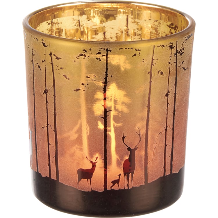 Primitives By Kathy Glass Deer Candle Holder Set