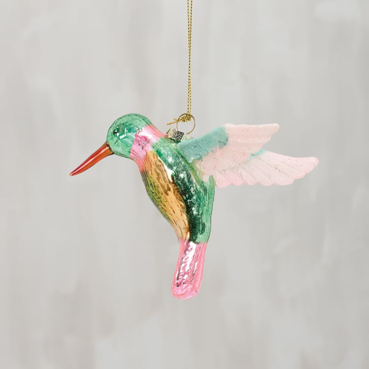 primitives by kathy Glass Hummingbird Ornament