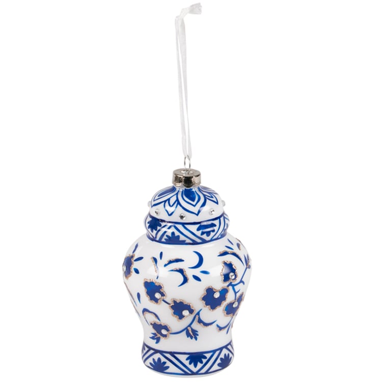 Primitives By Kathy Glass Indigo Urn Ornament