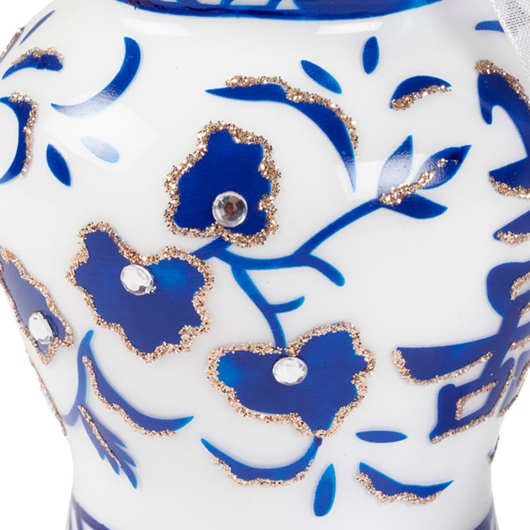 Primitives By Kathy Glass Indigo Urn Ornament