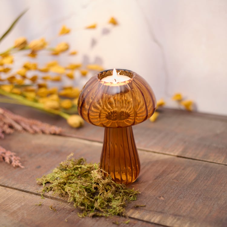 Primitives By Kathy Glass Mushroom Candle Holder