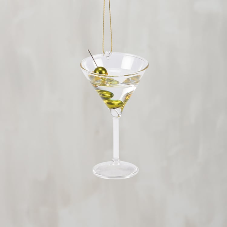 primitives by kathy Glass Olive Martini Ornament