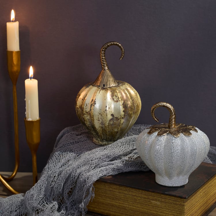 Primitives By Kathy Glass Rustic Metallic Pumpkin