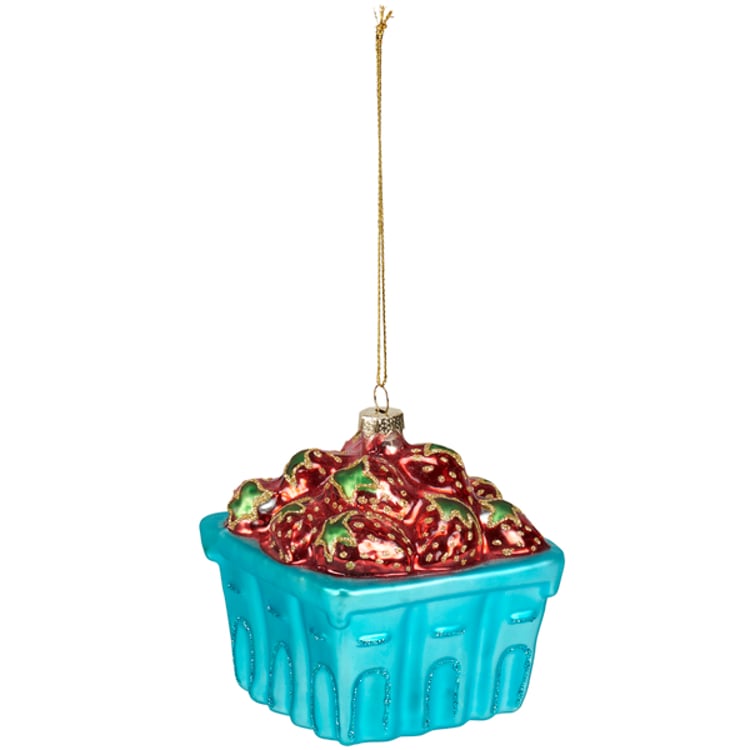 Primitives By Kathy Glass Strawberry Ornament