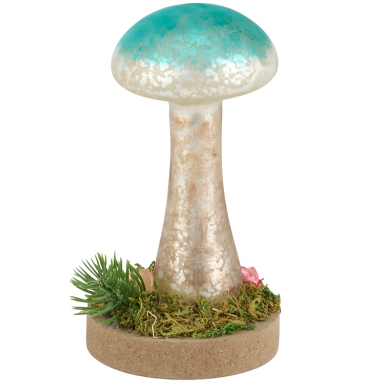 Primitives By Kathy Glass Teal Mushroom Sitter