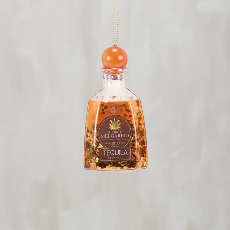 primitives by kathy Glass Tequila Bottle Ornament