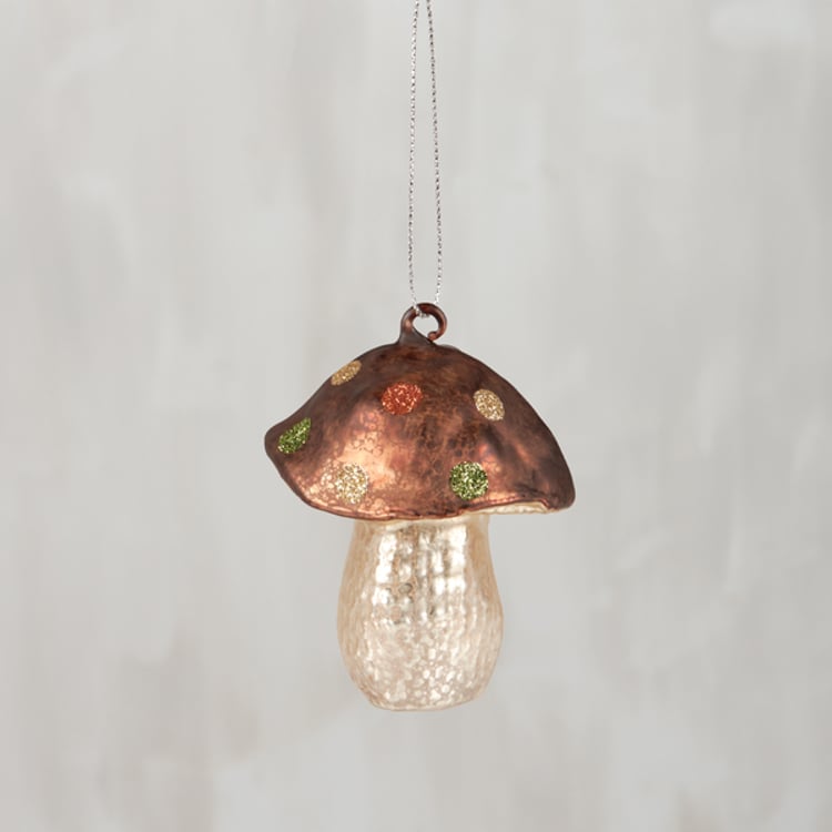 primitives by kathy Glass Toadstool Ornament