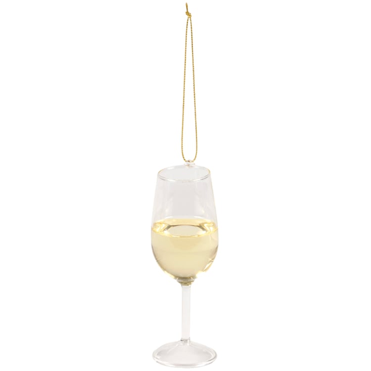 Primitives By Kathy Glass White Wine Ornament