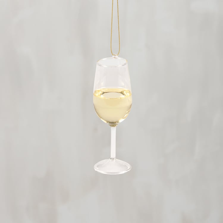 primitives by kathy Glass White Wine Ornament