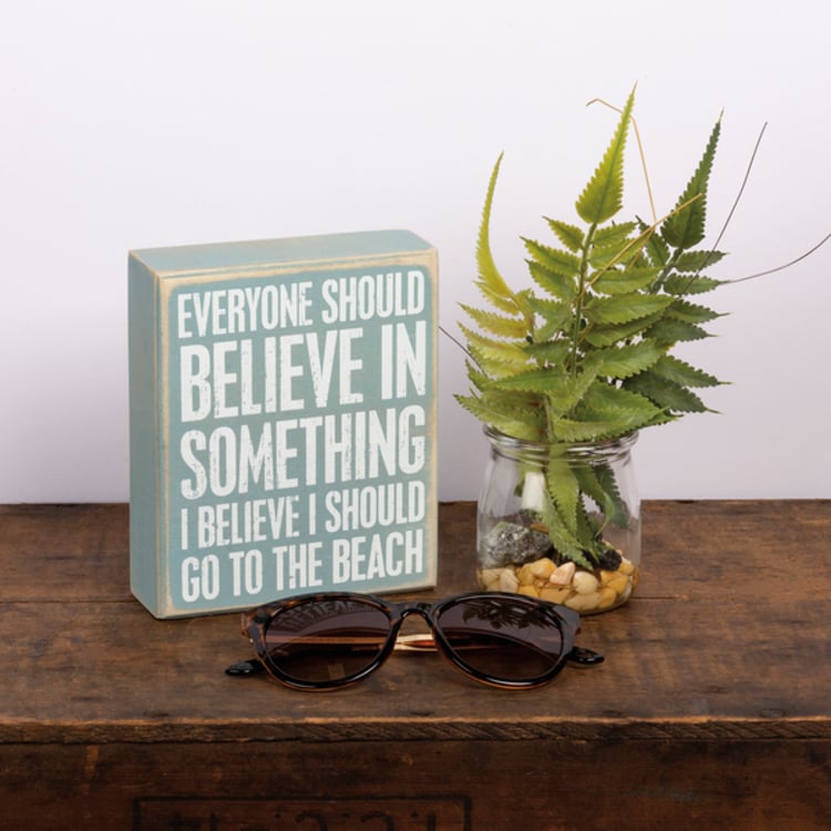 Primitives By Kathy Go To The Beach Box Sign