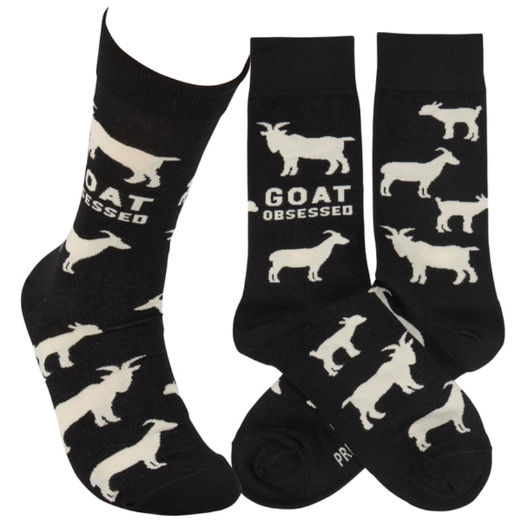primitives by kathy Goat Obsessed Socks