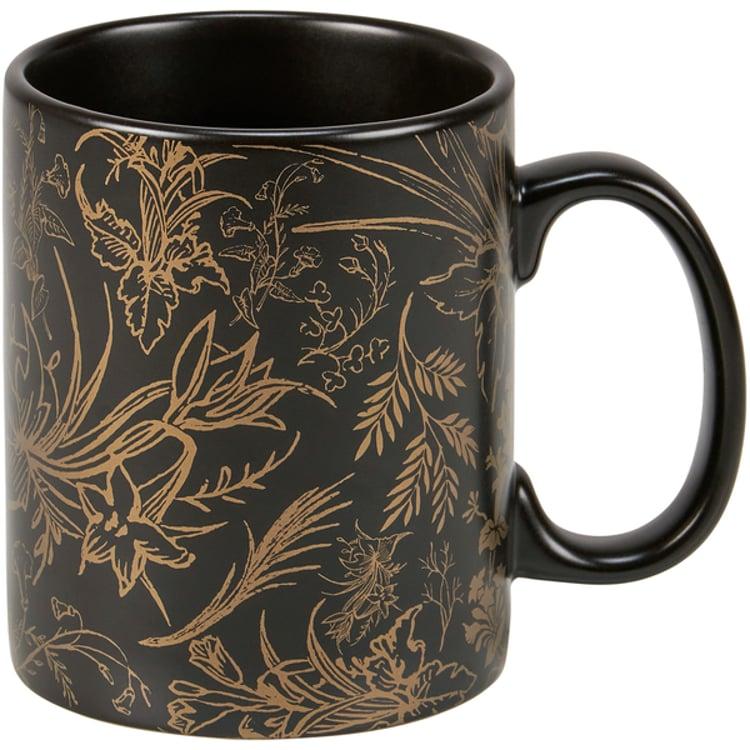 primitives by kathy Gold Floral Mug