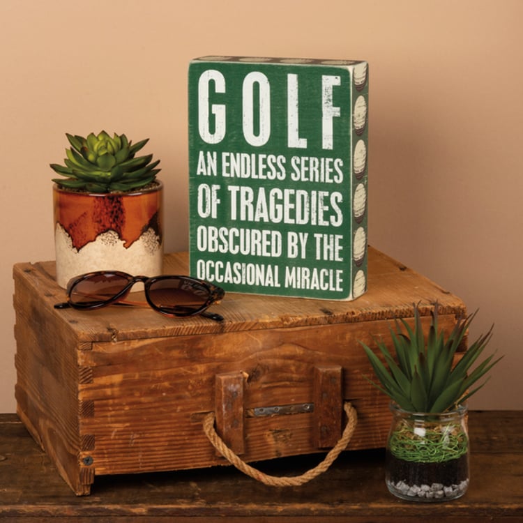 Primitives By Kathy Golf Box Sign