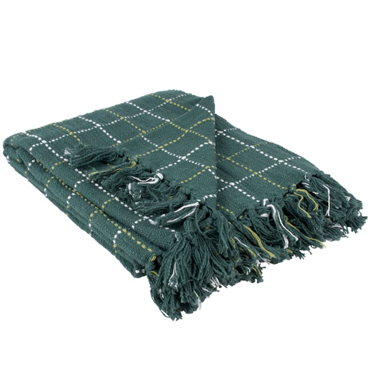 primitives by kathy Green Plaid Throw
